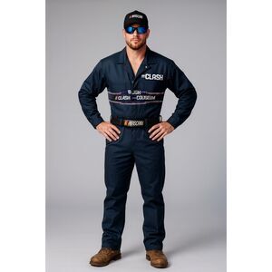 NASCAR Blue Clash At The Coliseum Coveralls Overalls Jumpsuit   Mens Size 38R
